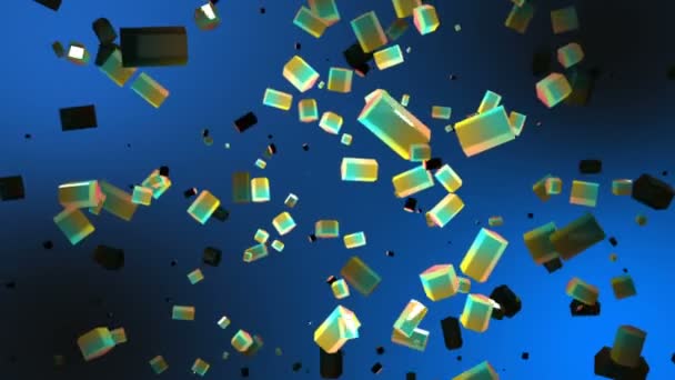 3D抽象六角形の形のシリンダー フル高密度アニメーションビデオ — ストック動画