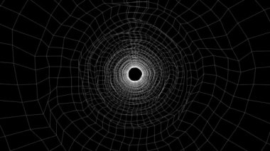 fütüristik çokgen soyut retro tünel hareketli grafiksel animasyon çizimi 