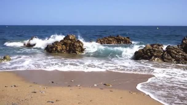 Παραλία στην καθαρή μέρα — Αρχείο Βίντεο