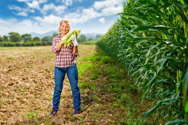 Mısırlı kadın çiftçi.