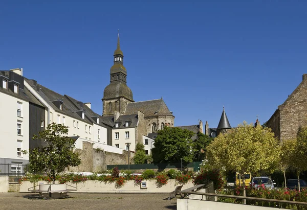 Dinan Basilique Saint Sauveur Jardin Anglai — Stock Photo, Image