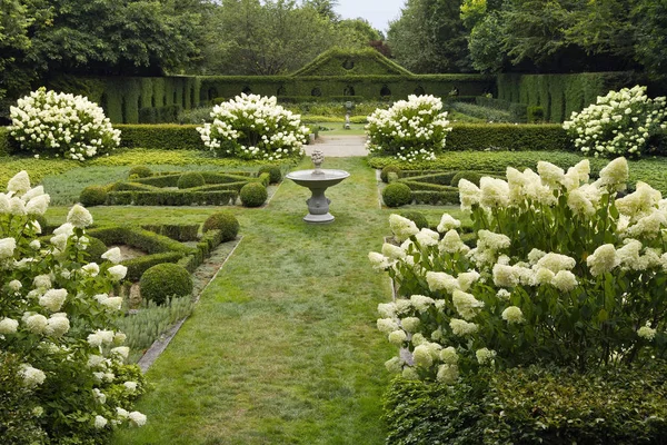 Secret garden of Botanical Park of High Bretagne is surrounded by hedge