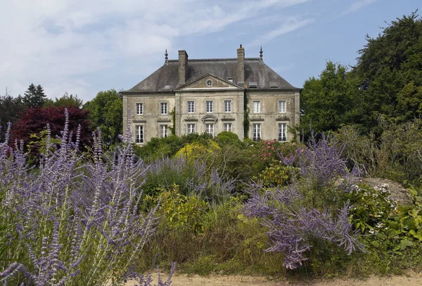 Chateau Foltiere Körül Gyönyörű Parc Floral Haute Bretgne Botanikus Kert — Stock Fotó