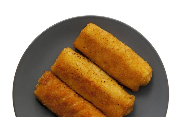 Croquetes Isolados Sobre Fundo Branco — Fotografia de Stock