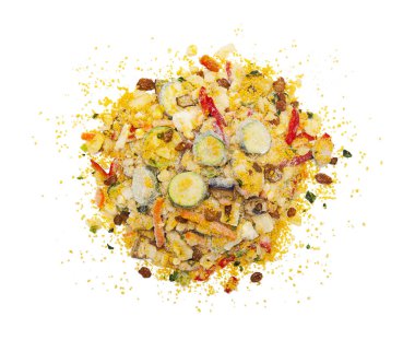 Dondurulmuş gıda beyaz arka plan üzerinde izole