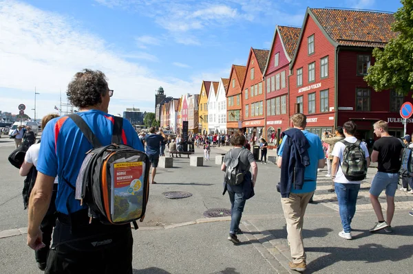 Bergen Norveç Temmuz 2018 Bryggen Unesco Nun Dünya Mirası Listesinde — Stok fotoğraf
