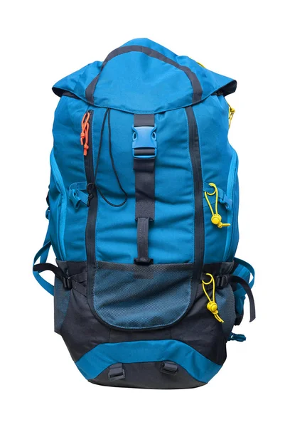 Blauer Sportrucksack Isoliert Auf Weißem Hintergrund — Stockfoto