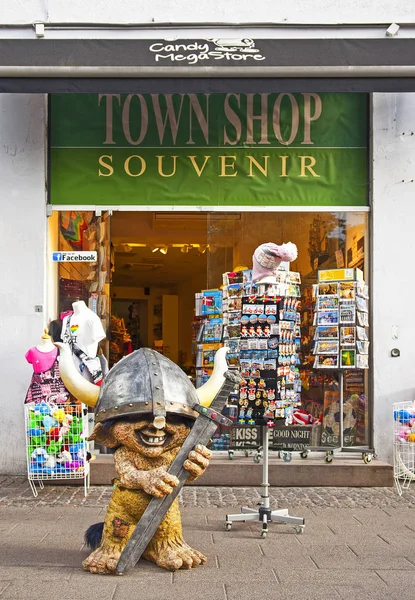 Copenhague Danemark 1Er Juillet 2014 Boutique Souvenirs Dans Rue Principale — Photo