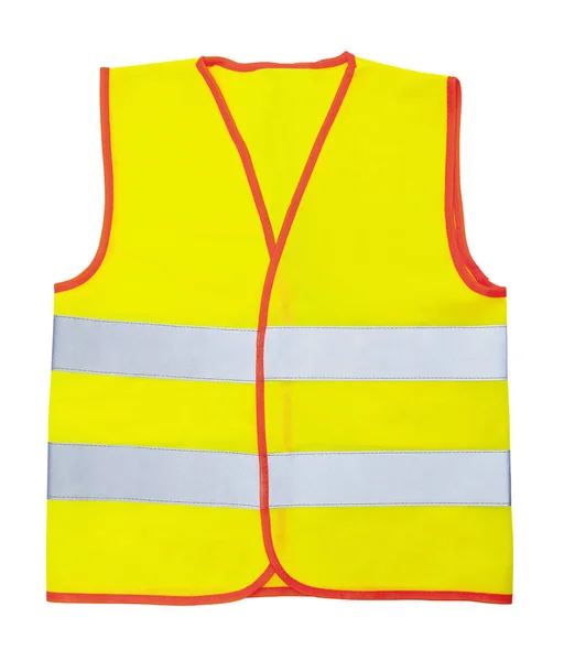 Veiligheid Geel Vest Geïsoleerd Witte Achtergrond — Stockfoto