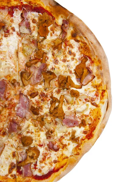 Pizza Lišky Izolované Bílém Pozadí — Stock fotografie