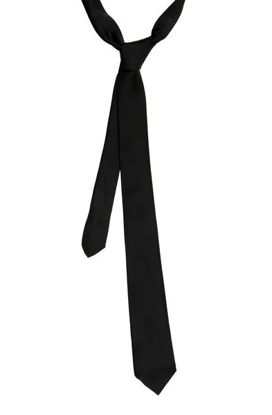 Siyah Kravat Beyaz Arka Plan Üzerinde Izole — Stok fotoğraf