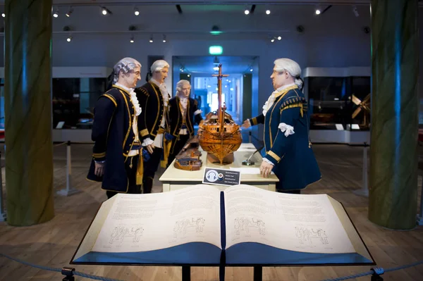 Karlskrona Suède Septembre 2011 Salle Des Mannequins Musée Marin Karlskrona — Photo