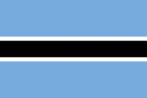 Flagge Von Botswana Eine Vektorillustration — Stockvektor