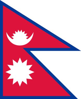 Nepal Vektör illüstrasyonunun bayrağı