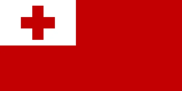Flaga Tonga Ilustracja Wektorowa — Wektor stockowy