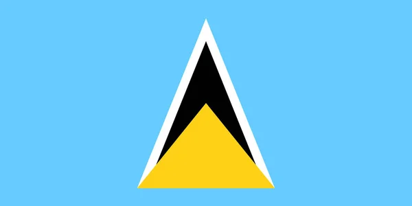 Vlag Van Saint Lucia Een Vector Illustratie — Stockvector