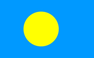 Palau bayrağı bir vektör illüstrasyon