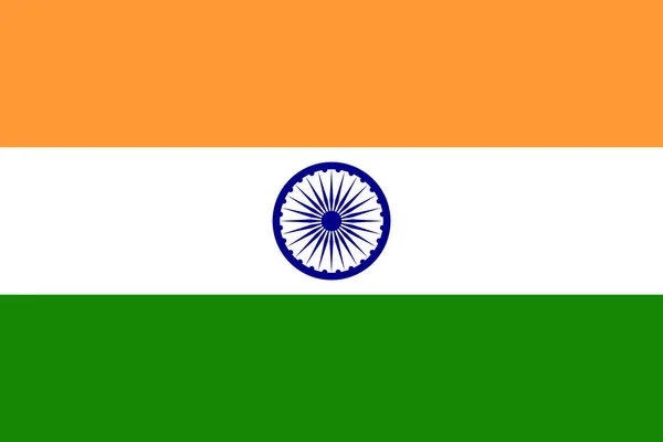 Indická Vlajka Vektorové Ilustrace — Stockový vektor
