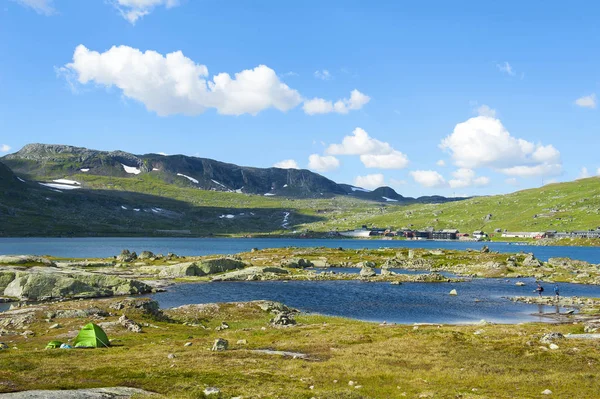 Bela Paisagem Finse Noruega Julho 2019 — Fotografia de Stock