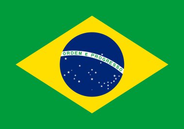 Brezilya vektör illüstrasyonunun bayrağı