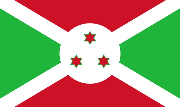 Burundi Vektor Illusztrációjának Zászlaja — Stock Vector