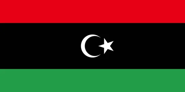 リビアの旗ベクトルイラスト — ストックベクタ