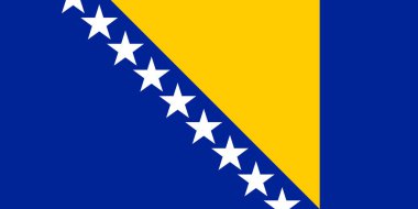 Bosna-Hersek vektör çizim bayrağı