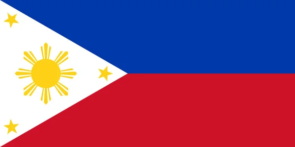 Filipinler Vektör Illüstrasyon Bayrağı — Stok Vektör