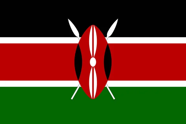 Ilustrasi Vektor Bendera Kenya - Stok Vektor