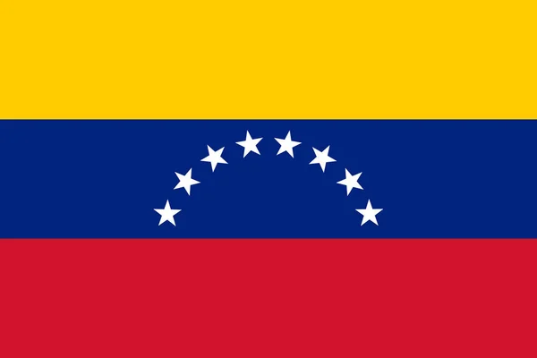 Flagga Venezuela Vektor Illustration — Stock vektor