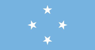 Mikronezya Federe Devletleri Bayrağı bir vektör illüstrasyon