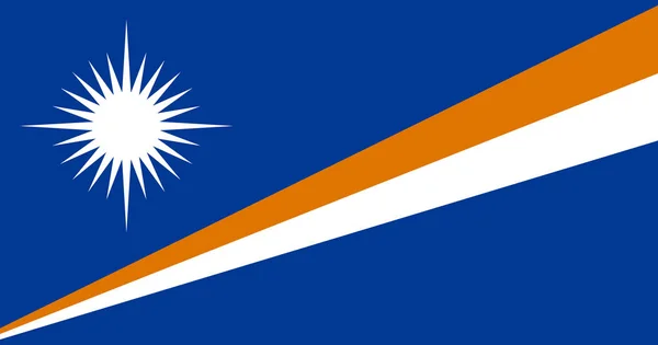 Флаг Векторной Иллюстрации Маршалловых Островов — стоковый вектор