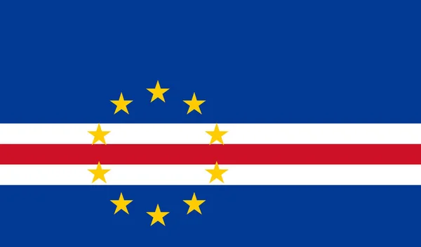 Bandeira Ilustração Vetorial Cabo Verde — Vetor de Stock