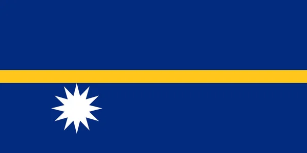 Flagge Von Nauru Vector Illustration — Stockvektor