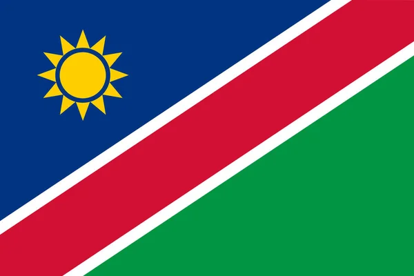 Vlajka Namibie Vektorové Ilustrace — Stockový vektor