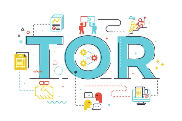 Tor (referentie term) Word belettering illustratie — Stockvector