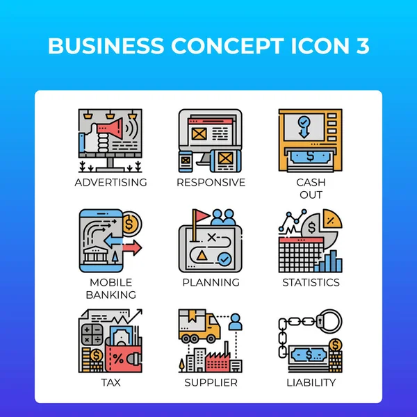 Ícones de conceito de negócios —  Vetores de Stock
