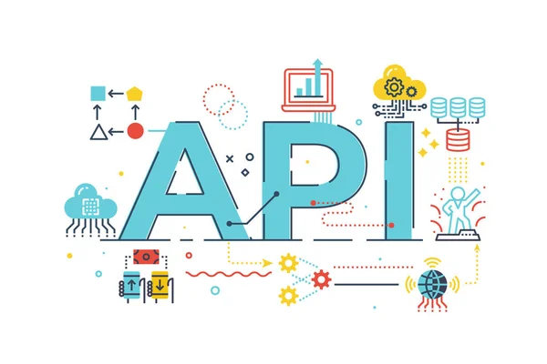 Interfaccia programma applicazione API — Vettoriale Stock