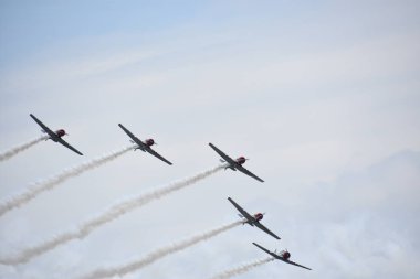 Chicopee, MA-14 Temmuz: Geico Skytypers at 2018 büyük yeni Ingiltere Airshow Westover Air Reserve Base Chicopee, Massachusetts, Temmuz 'da görüldüğü gibi 14, 2018.