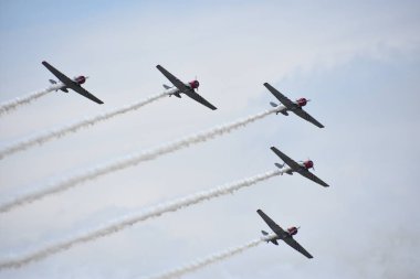 Chicopee, MA-14 Temmuz: Geico Skytypers at 2018 büyük yeni Ingiltere Airshow Westover Air Reserve Base Chicopee, Massachusetts, Temmuz 'da görüldüğü gibi 14, 2018.