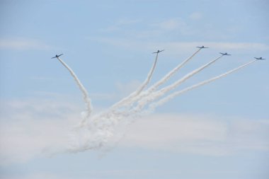 Chicopee, MA-14 Temmuz: Geico Skytypers at 2018 büyük yeni Ingiltere Airshow Westover Air Reserve Base Chicopee, Massachusetts, Temmuz 'da görüldüğü gibi 14, 2018.