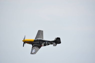 Chicopee, MA-14 Temmuz: P-51 Mustang içinde 2018 büyük yeni Ingiltere Airshow Westover Air Reserve Base Chicopee, Massachusetts, Temmuz 'da görüldüğü gibi 14, 2018.