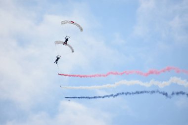 Chicopee, MA-Temmuz 14: takım Fasttrax at 2018 büyük yeni Ingiltere Airshow Westover Air Reserve Base Chicopee, Massachusetts, Temmuz 'da görüldüğü gibi 14, 2018.