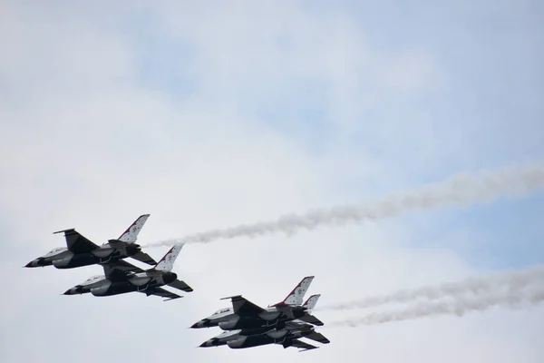 Chicopee Jul 2018 Amerikanska Flyg Vapnet Thunderbirds Great New England — Stockfoto