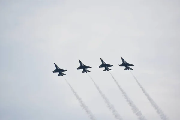 Chicopee Jul 2018 Amerikanska Flyg Vapnet Thunderbirds Great New England — Stockfoto