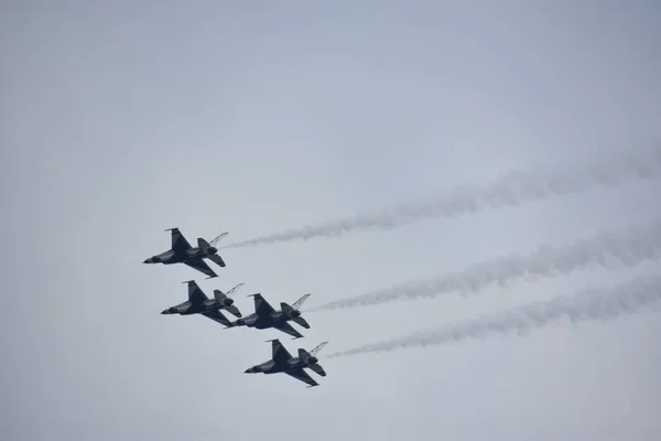 Chicopee Jul 2018 Amerikanska Flyg Vapnet Thunderbirds Great New England — Stockfoto