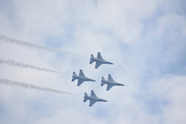 Chicopee Jul 2018 Thunderbirds Fuerza Aérea Los Estados Unidos Gran — Foto de Stock