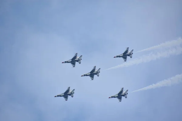 Chicopee Jul 2018 Amerikanska Flyg Vapnet Thunderbirds Great New England — Stockfoto