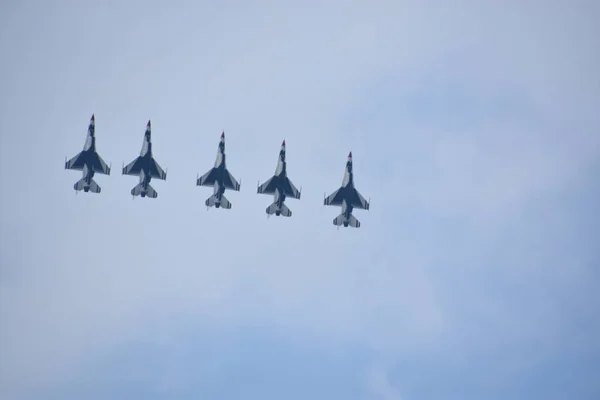 Chicopee Jul 2018 Amerikanska Flyg Vapnet Thunderbirds Great New England — Stockfoto