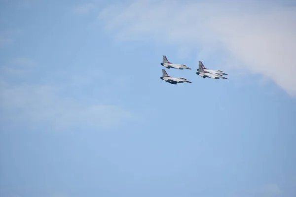 Chicopee Jul 2018 Amerikanska Flyg Vapnet Thunderbirds Great New England — Stockfoto